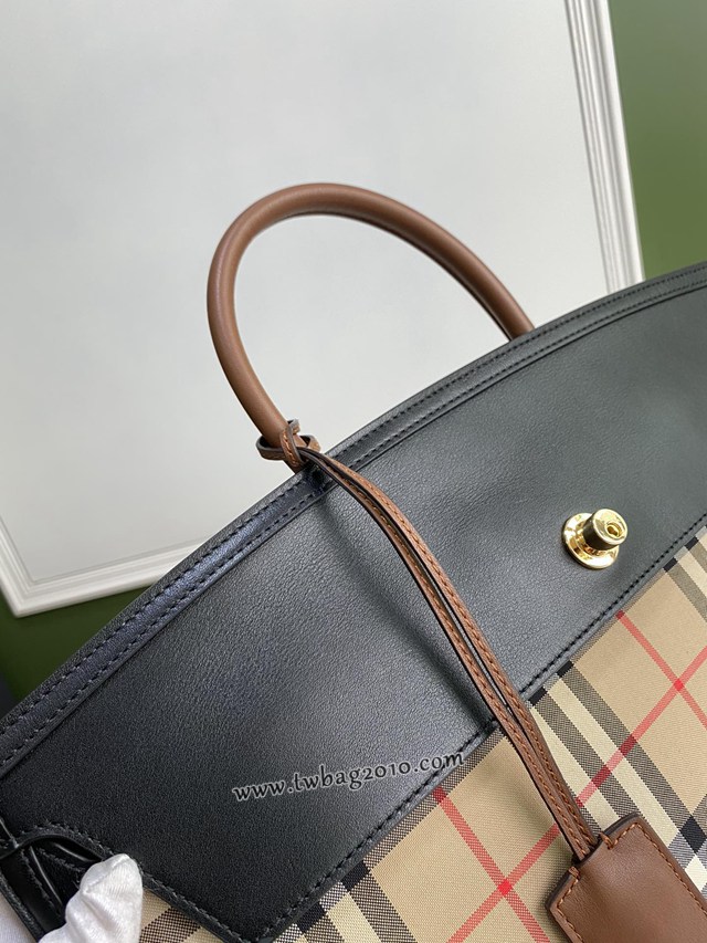Burberry專門店新款Society賽爾迪手袋 巴寶莉Vintage復古格紋手提女包 yxb1150